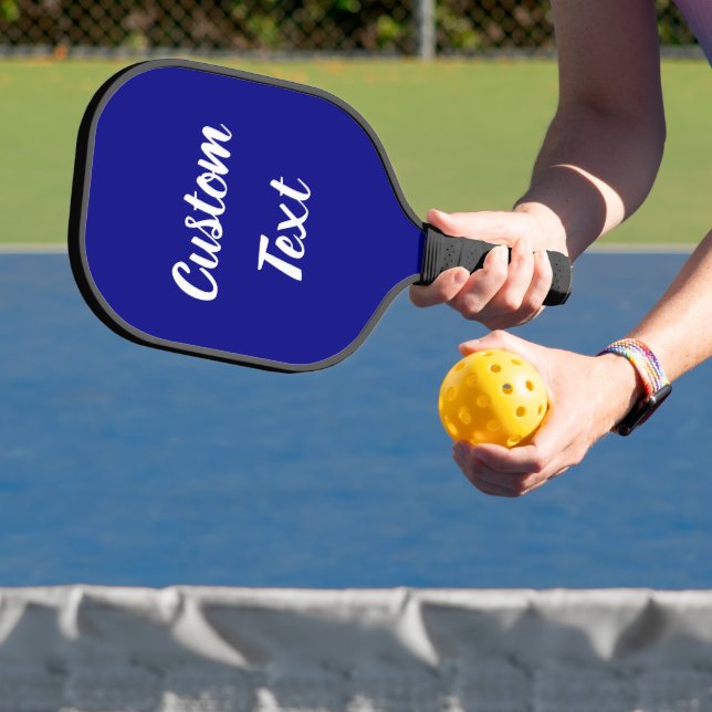 Einfache Vorlage für blaue und weiße Skripte Pickleball Schläger (InSitu)