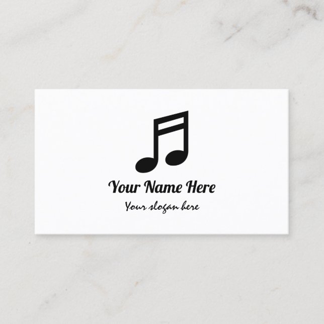 Einfache Vorlage für die Visitenkarte von Musikleh (Vorderseite)
