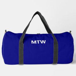 Einfache Vorlage für dunkelblaue und weiße Monogra Duffle Bag