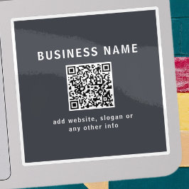 Einfache Vorlage für Ihren QR-Code | Dunkelgrau Aufkleber