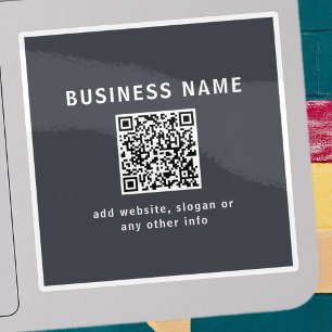 Einfache Vorlage für Ihren QR-Code Dunkelgrau Aufkleber