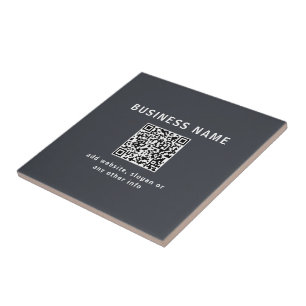 Einfache Vorlage für Ihren QR-Code   Dunkelgrau Fliese
