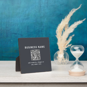 Einfache Vorlage für Ihren QR-Code   Dunkelgrau Fotoplatte