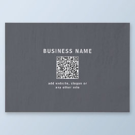 Einfache Vorlage für Ihren QR-Code | Dunkelgrau Seidenpapier