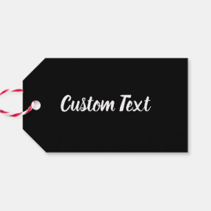 Einfache Vorlage für Schwarzweiß-Skripte Geschenkanhänger