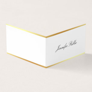 Einfache Vorlage Modernes Gold Elegante Handschrif Visitenkarten