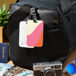Einfache Waagen - Rosa, Orange und Creme Gepäckanhänger