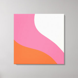 Einfache Waagen - Rosa, Orange und Creme Leinwanddruck