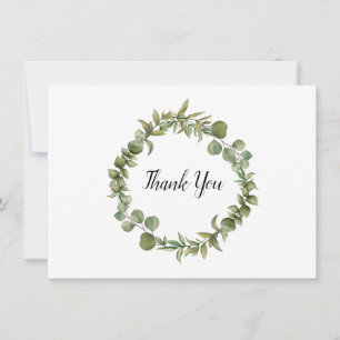 Einfache Wald-Eukalyptus-Grüßkarte zum Dankeschön Dankeskarte