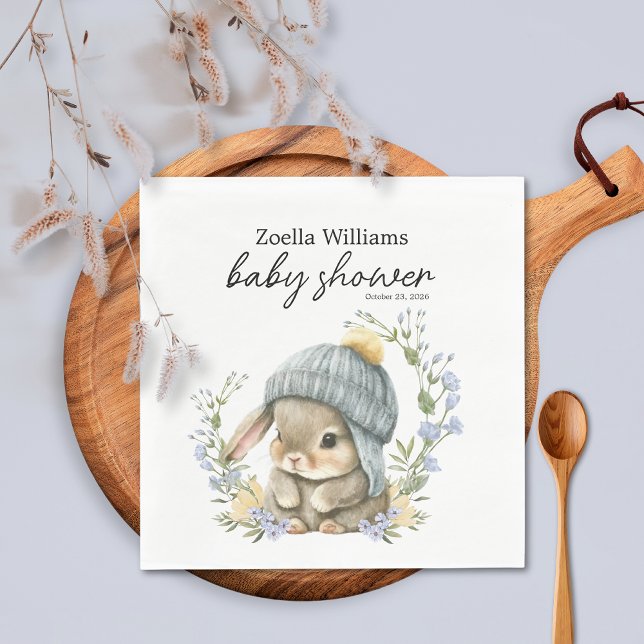 Einfache Wald-Wald-Babyparty-Serviette Serviette (Simple Forest Woodland Baby Shower Napkin 1)
