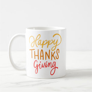 Einfache, warme Herbstbriefe mit goldgelbem Rot Kaffeetasse