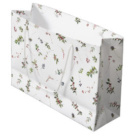 Einfache warme Winter Berry Wasserfarbe Weihnachte Große Geschenktüte