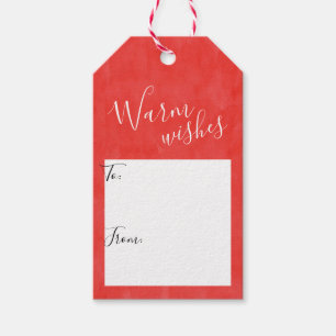 Einfache Warme Wünsche #Christmas #Holiday Geschenkanhänger