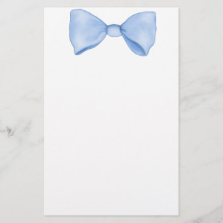 Einfache Wasserfarbe Baby Blue Bow Briefpapier