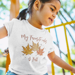 Einfache Wasserfarbe Herbst Herbstblätter Blätter T-Shirt