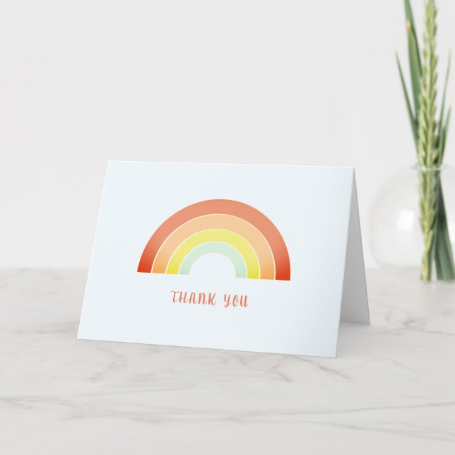 Einfache Wasserfarbe Regenbogen Vielen Dank farben Karte (Vorderseite)