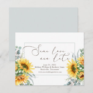 Einfache Wasserfarben Sonnenblume Dieselbe Liebe N Save The Date