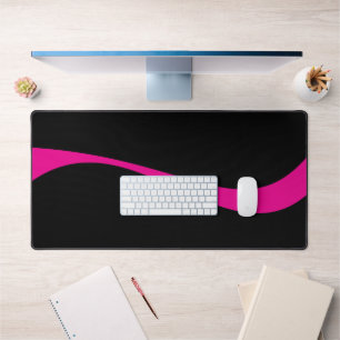 Einfache Waves 2 in Magenta und Schwarz Schreibtischunterlage