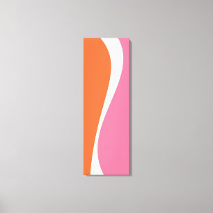 Einfache Waves 2 in Rosa, Orange und Creme Leinwanddruck