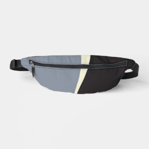 Einfache Waves 2 in Schwarz, Grau und Creme Bauchtasche