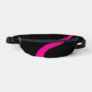 Einfache Waves 3 in Magenta und Schwarz Bauchtasche