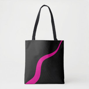 Einfache Waves 3 in Magenta und Schwarz Tasche