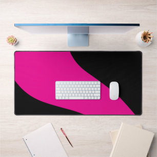 Einfache Waves in Magenta und Schwarz Schreibtischunterlage