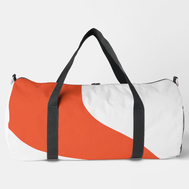 Einfache Waves - orange und weiß Duffle Bag (Vorderseite)
