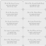 Einfache Wedding Guest Address Labels<br><div class="desc">Fügen Sie Ihren Gästennamen und -adressen durch Kopieren,  Einfügen oder Eintippen individuell zu diesen Labels hinzu. Sie erhalten 10 Etiketten pro Blatt bei ca. 3"x1". Für 10 Gäste müssen Sie ein Blatt bestellen. Bitte kontaktieren Sie mich direkt unter info@lemontreecards.com für individuelle Design/Farbwünsche,  um Ihre Hochzeitssuite zu erfüllen.</div>