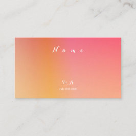 Einfache Wedding Sunset Ombre Name Platzkarte