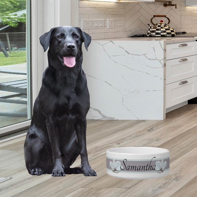 Einfache, weiche Feminine Pet Bowl mit Magnolias Napf (Von Creator hochgeladen)