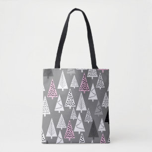 Einfache Weihnachten: Abstraktes Baummuster Tasche