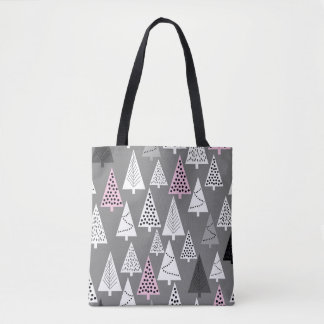 Einfache Weihnachten: Abstraktes Baummuster Tasche