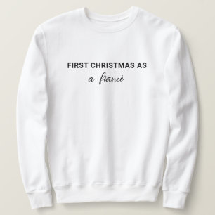 Einfache Weihnachten als Fiancé Verlobt Sweatshirt
