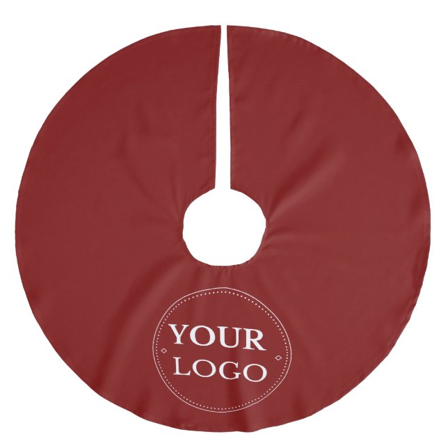 Einfache Weihnachten mit Business-Logos Beruflich Polyester Weihnachtsbaumdecke (Vorderseite)