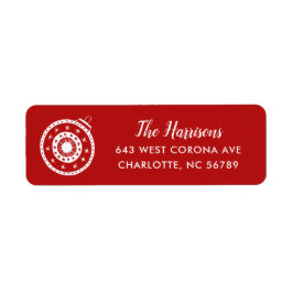 Einfache Weihnachten Moderne Ornament Red Address