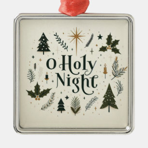 Einfache Weihnachten O Heilige Nacht Ornament Aus Metall