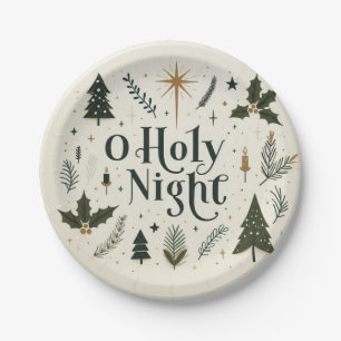 Einfache Weihnachten O Heilige Nacht Pappteller