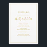 Einfache Weihnachten | White we Do Vow Erneuerung Einladung<br><div class="desc">Dieses einfache Weihnachten | Weiß wir noch versprechen Einladung ist perfekt für Ihre minimalistische moderne Winterhochzeit. Die klassische Luxus-Kalligraphie aus Gold, die traditionelle weiße Kalligraphie, die alle von einem minimalen Rahmen gesäumt sind, vervollständigt das bunte Ambiente, das Sie suchen. Sie können mit Ihren eigenen Fotos oder Grafiken personalisieren oder sie...</div>