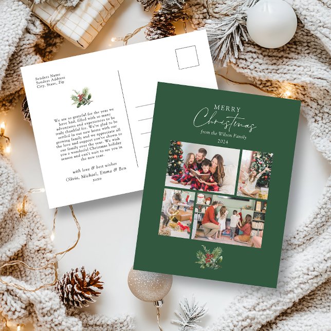 Einfache Weihnachts-Aquarellfolie Feiertagspostkarte (Von Creator hochgeladen)