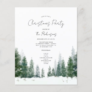 Einfache Weihnachts-Party-Einladungs-Menü Flyer