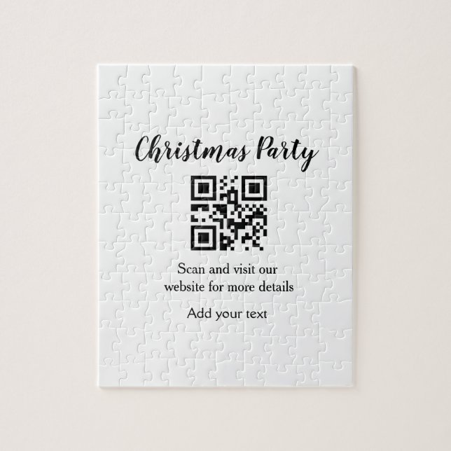 Einfache Weihnachts-Party-Website Strichcode QR Na (Vertikal)