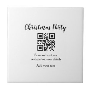 Einfache Weihnachts-Party-Website Strichcode QR Na Fliese