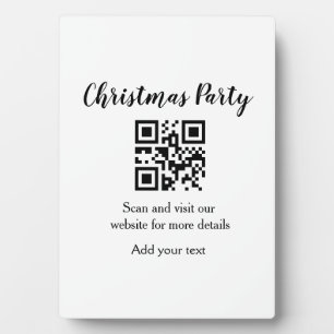 Einfache Weihnachts-Party-Website Strichcode QR Na Fotoplatte