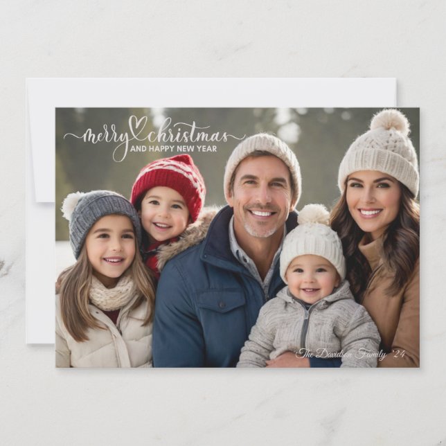 Einfache Weihnachts-Weihnachts-Weihnachtskarte für Dankeskarte (Vorderseite)