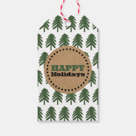 Einfache Weihnachtsbaum Happy Holidays Geschenk Ta Geschenkanhänger