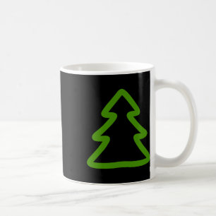 Einfache Weihnachtsbaum Kaffeetasse