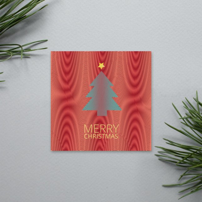 Einfache Weihnachtsbaum Rot und Grüne Streifen tri (Von Creator hochgeladen)