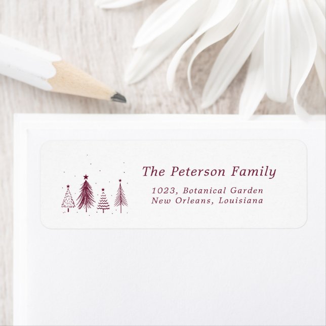 Einfache Weihnachtsbaume | Plum Lila Address (Insitu)
