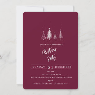 Einfache Weihnachtsbaume   Weihnachts-Party Einladung